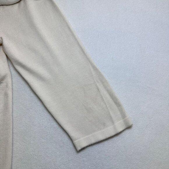 La Perla Womens Silk Lightweight Knit Sweater Top Size 10 US Ivory READ - Picture 4 of 15